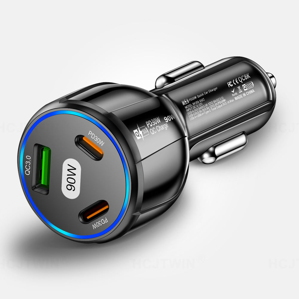 Quick Charge One To Three 1USB 2PD Car Mobile Phone Charger