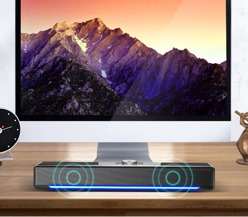 Computer Audio Home Wired Speaker Strip USB Subwoofer Stereo External