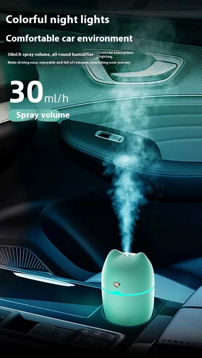 Cute Pet Cat Humidifier Household Car Desktop Air Atomization Mini Spray Aromatherapy Mute Hydrating