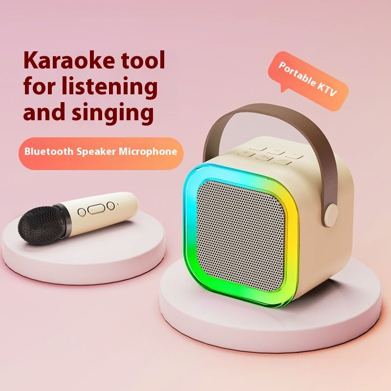 Wireless Bluetooth Audio Mini Microphone Singing And Singing All-in-one Machine Children's Family Ktv Suit
