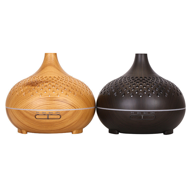 Creative Wood Grain Hollow Aromatherapy Humidifier