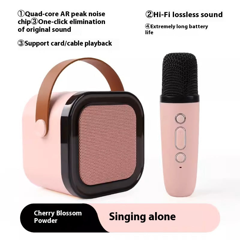 Wireless Bluetooth Audio Mini Microphone Singing And Singing All-in-one Machine Children's Family Ktv Suit