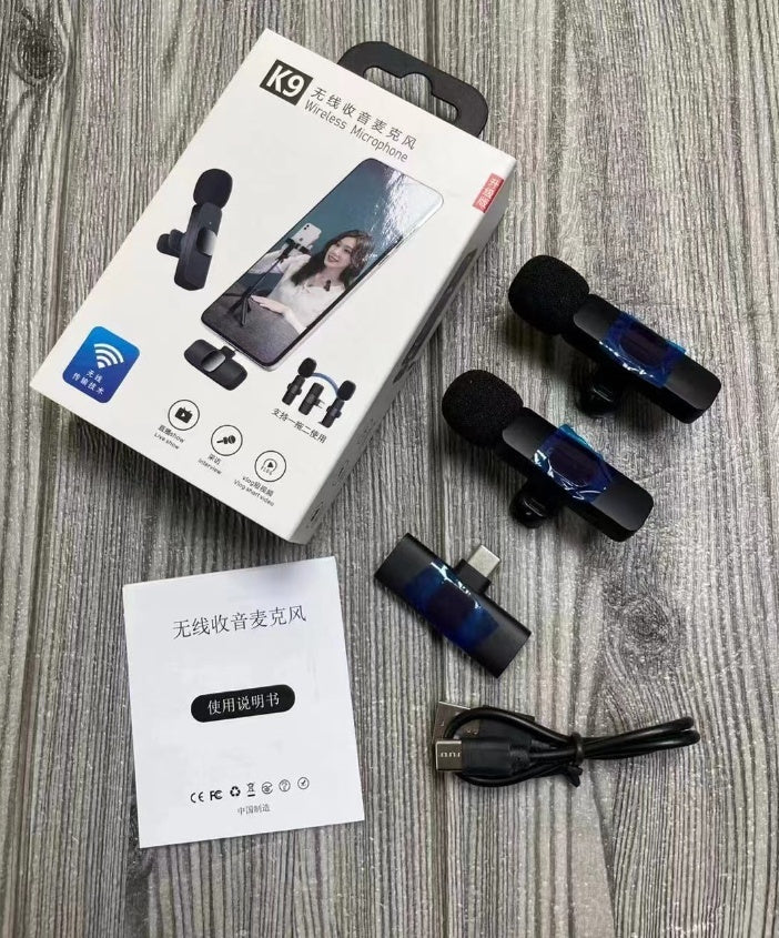 Collar Clip Microphone Outdoor Video Recording Wireless Microphone