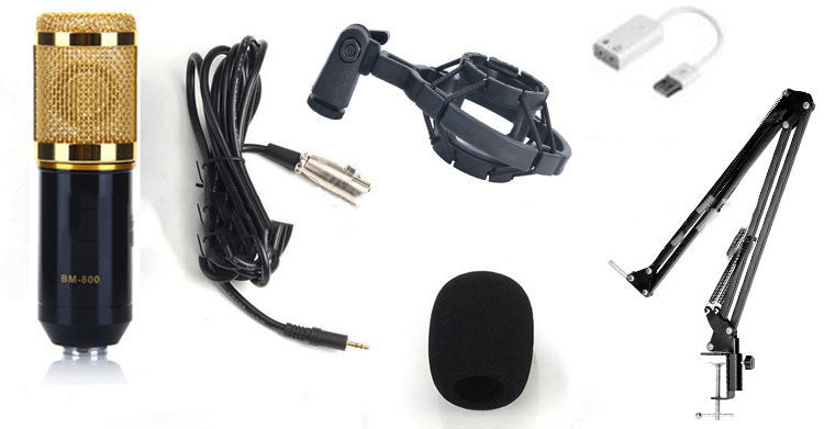 Bm-800 Computer Microphone Nb-35 USB Sound Card Set