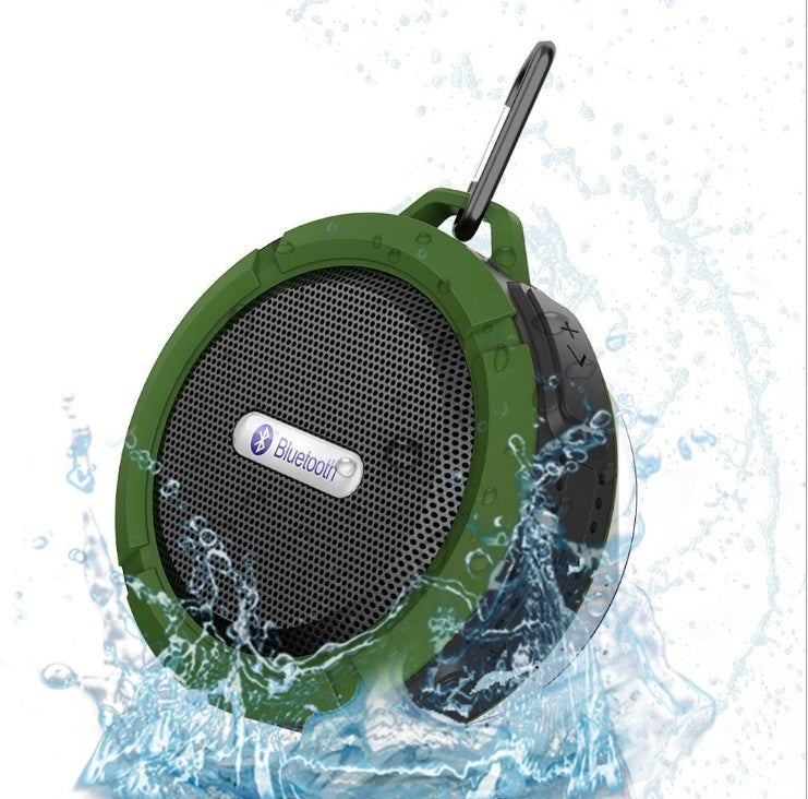 C6 new waterproof suction cup wireless bluetooth speaker three anti-plug card small stereo outdoor portable hands-free call speaker
