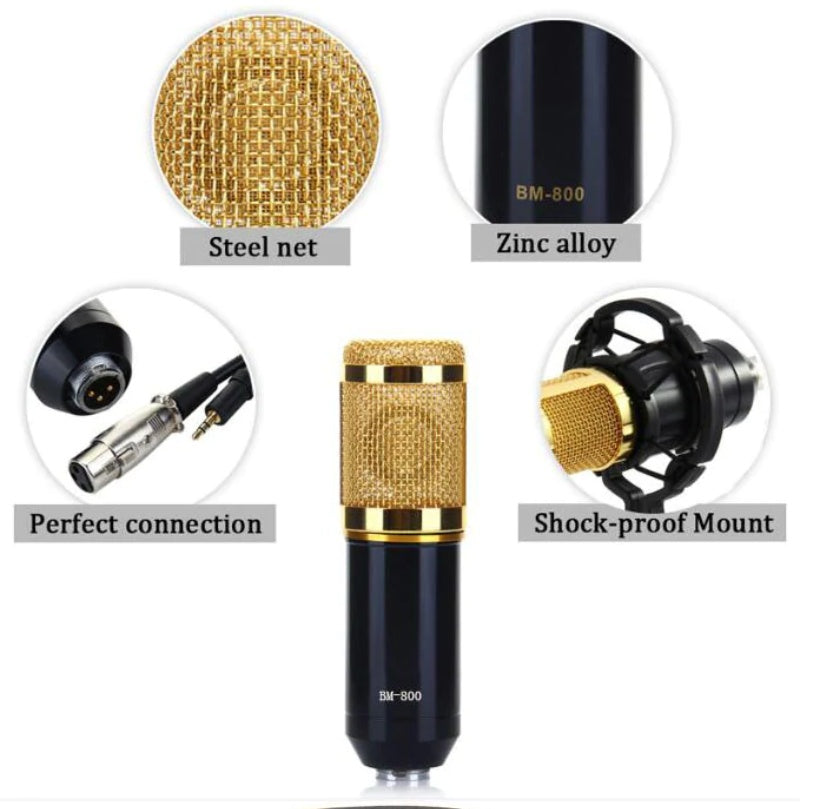 Bm-800 Computer Microphone Nb-35 USB Sound Card Set
