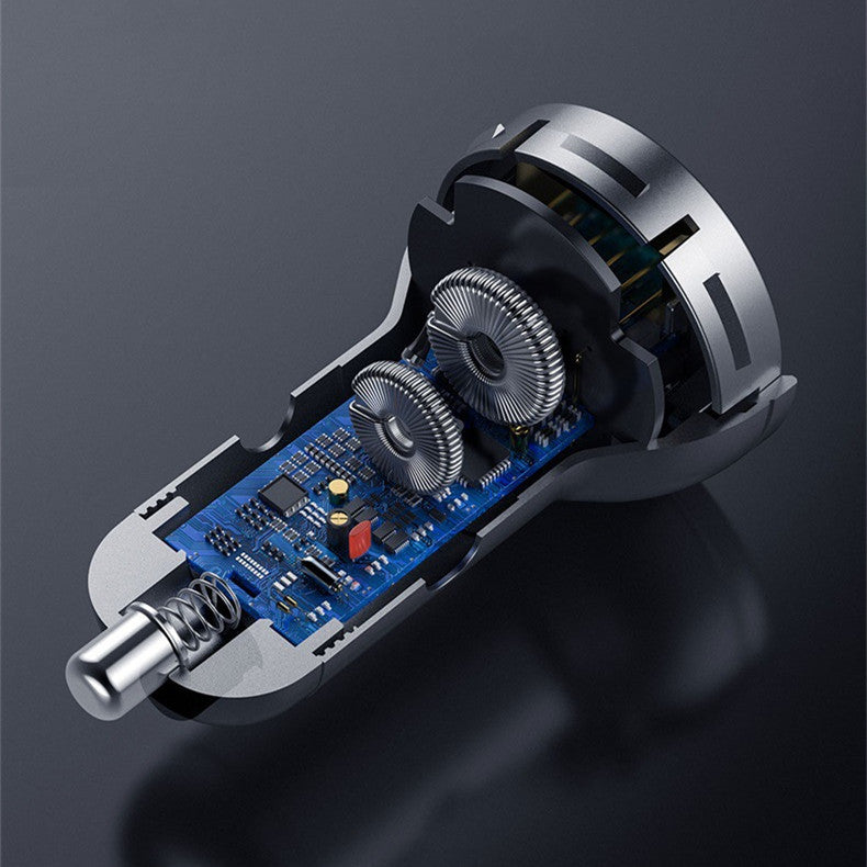 Metal Digital Display Dual USB Car Charger
