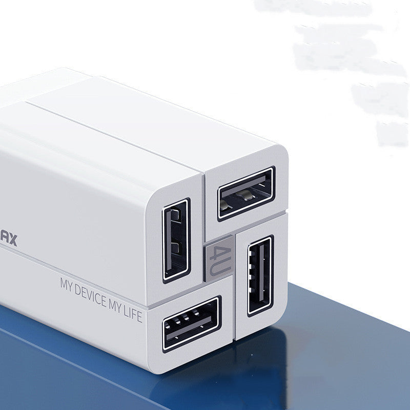 REMAX multi-function 4-head multi head Chinese British European standard charger quick charging mobile phone QC charging head 3C power adapter