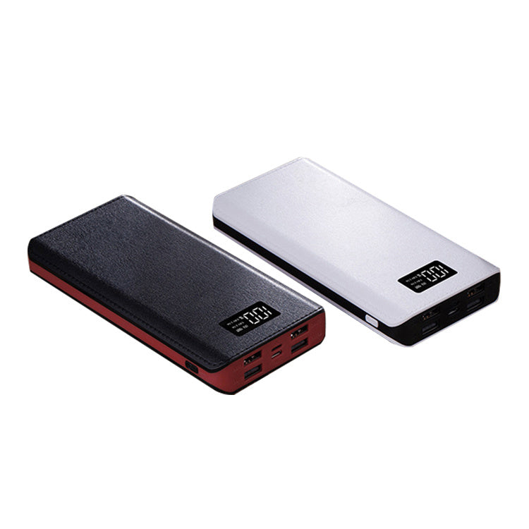 4U Mobile Power Bank Dual-input Leather Texture 20000 MAh Power Bank Mobile Phone