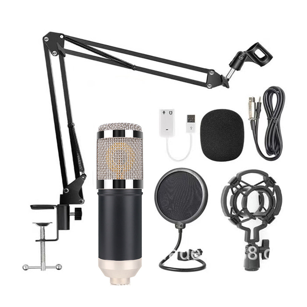 Bm-800 Network K Song Anchor Microphone Set Usb Sound Card 35 Bracket Blowout Prevention Net Condenser Microphone Set
