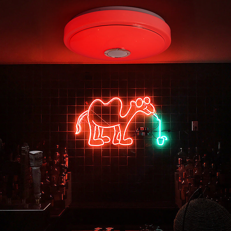 Star Point 60W Bluetooth Music Ceiling Light Colorful Remote Control Bedroom Light App Smart Scene Audio Light Cross-Border Explosion