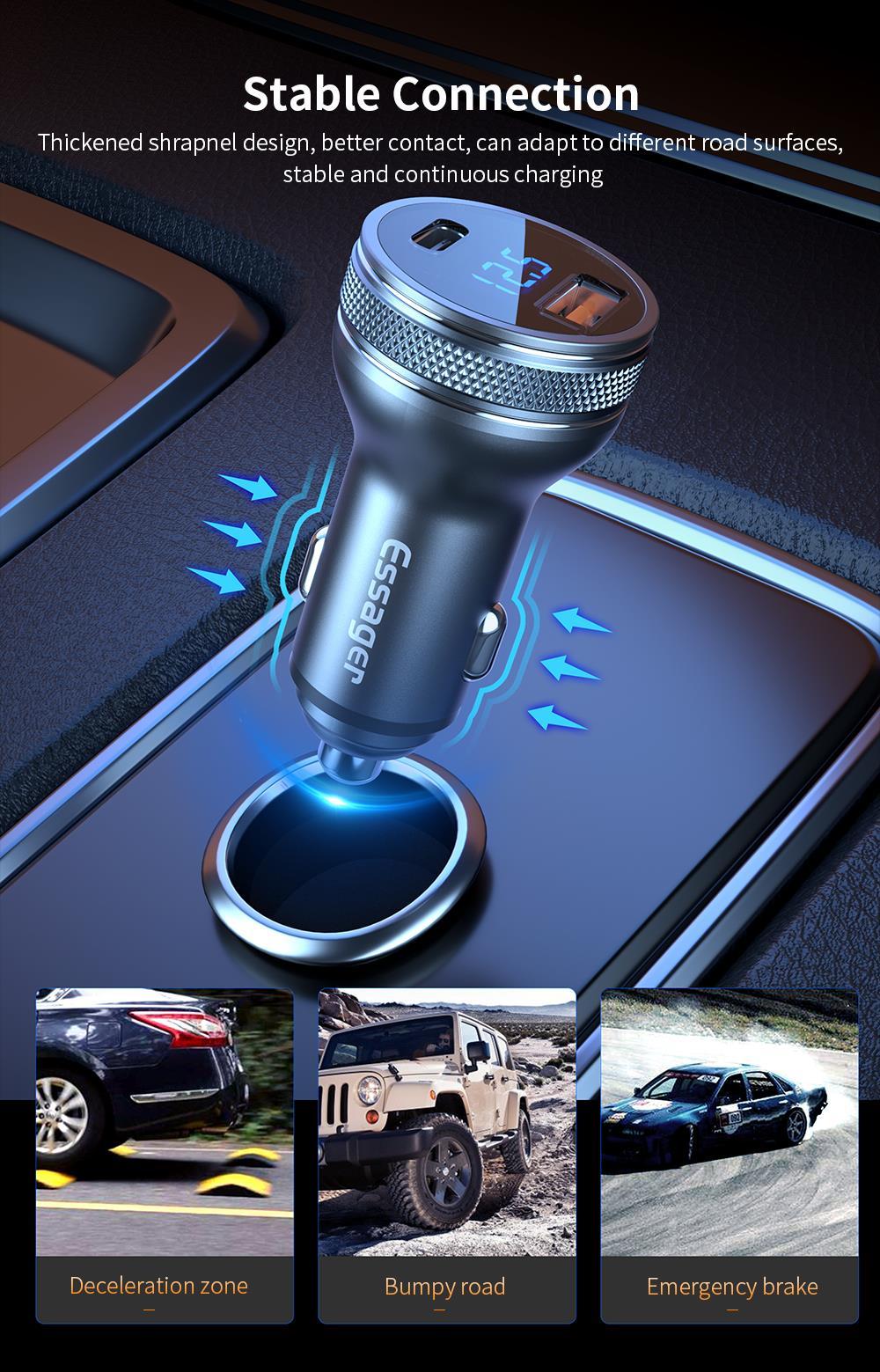 Simple Metal Multi-Function Car Fast Charging