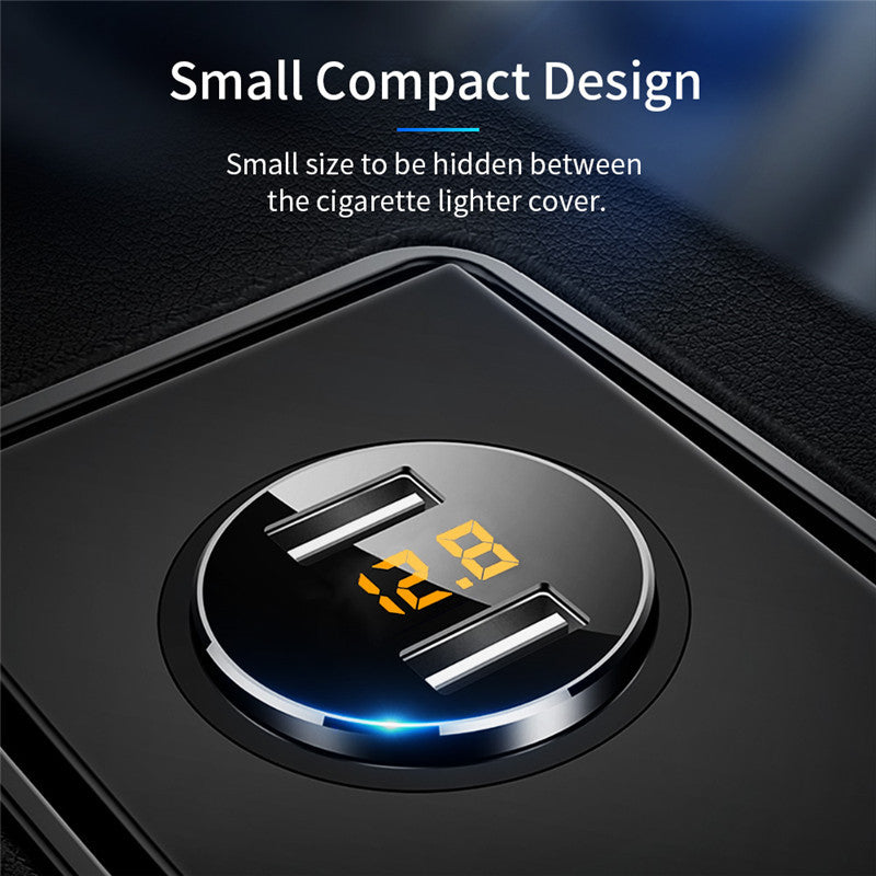 Dual Port Smart Digital Display For Car Charger