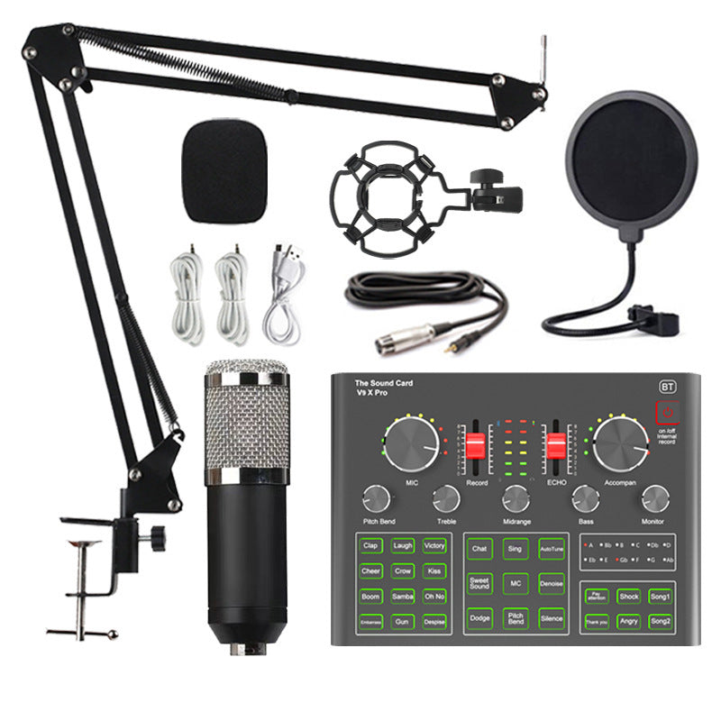 Live Sound Card Condenser Microphone Mobile Phone Computer Bluetooth