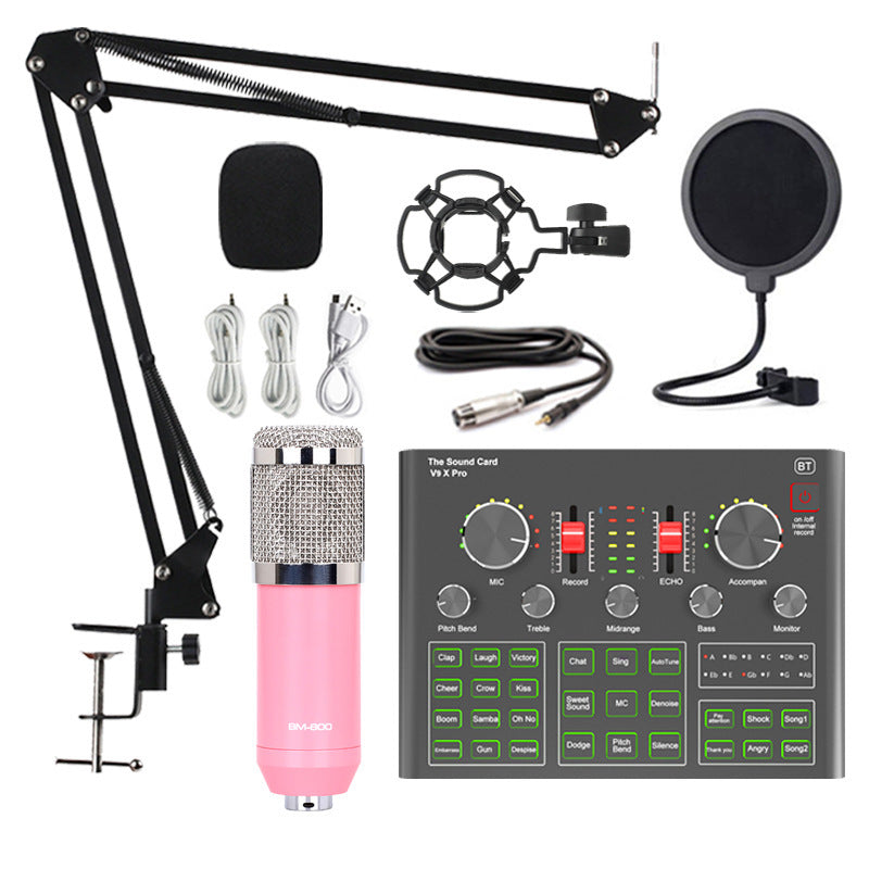 Live Sound Card Condenser Microphone Mobile Phone Computer Bluetooth