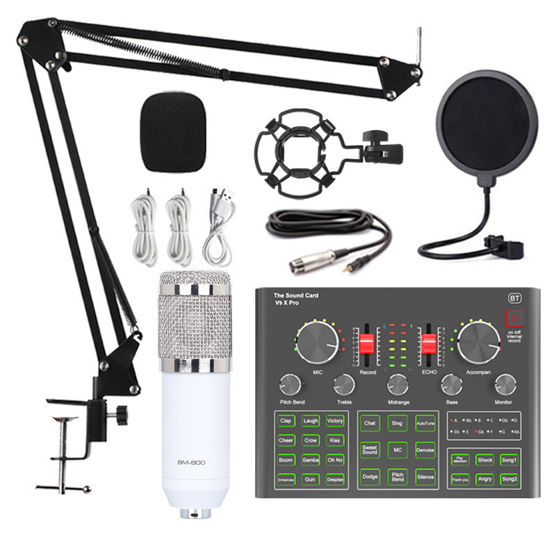 Live Sound Card Condenser Microphone Mobile Phone Computer Bluetooth