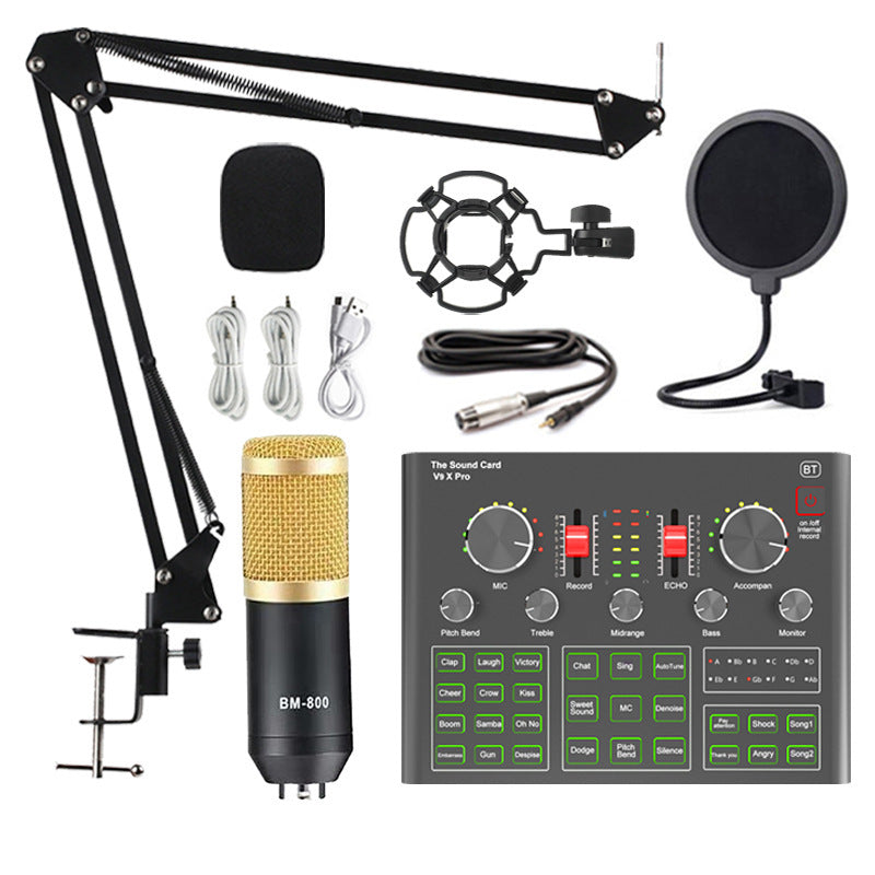Live Sound Card Condenser Microphone Mobile Phone Computer Bluetooth