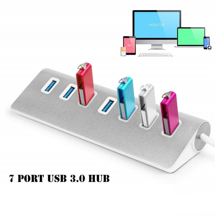 USB30 Seven-port Hub Mobile Phone Charging Aluminum Alloy Material