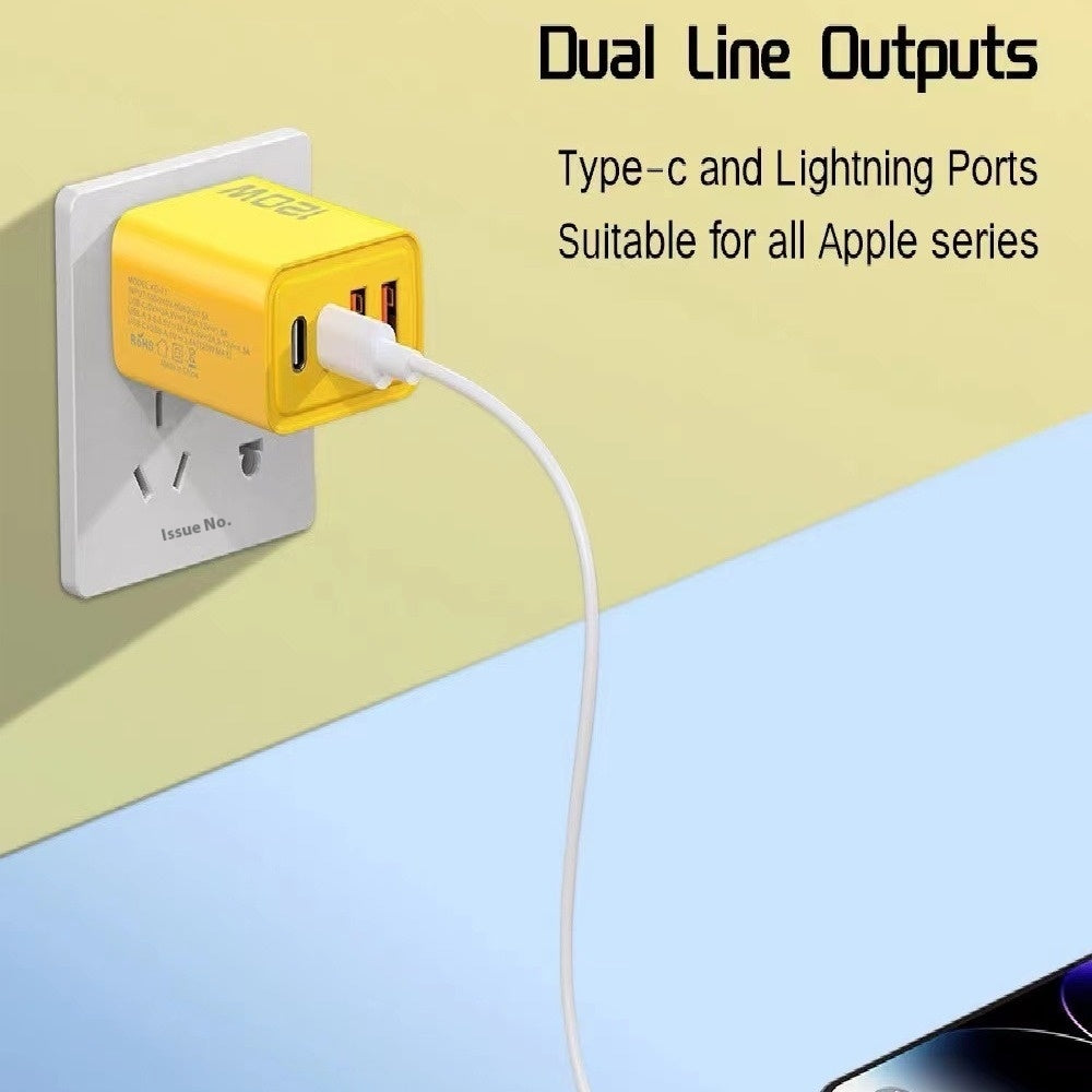 120W Smart Phone Fast Charge Charger Multi-port