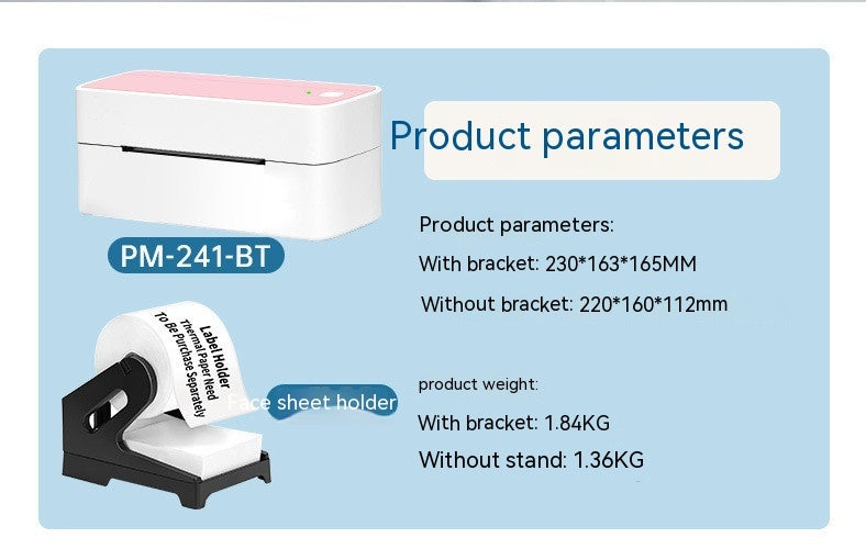 Mobile Phone Bluetooth Heat-sensitive Label Single Machine Phomemo PM241-BT
