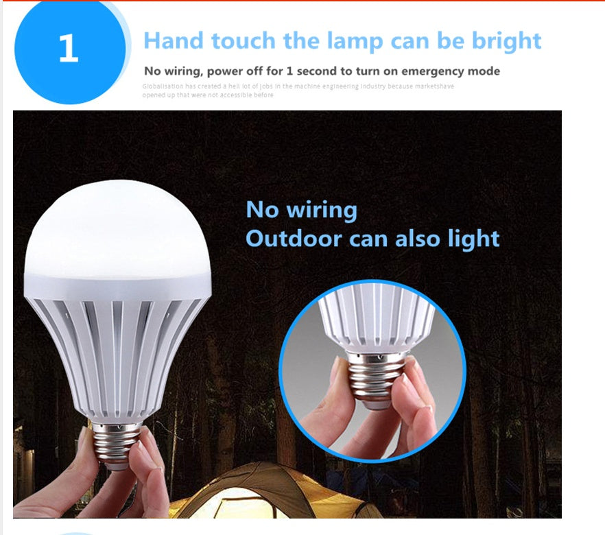 Household led emergency light bulb magic light bulb when it is bright 7W intelligent emergency bulb light energy saving LED bulb