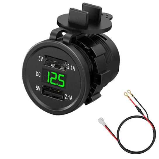 Motorcycle Car Charger Waterproof Fast Charging Cigarette Lighter