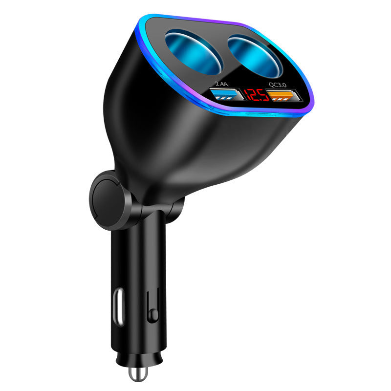 Qc30 Car Charger Dual USB Car Cigarette Lighter One-to-two Digital Display