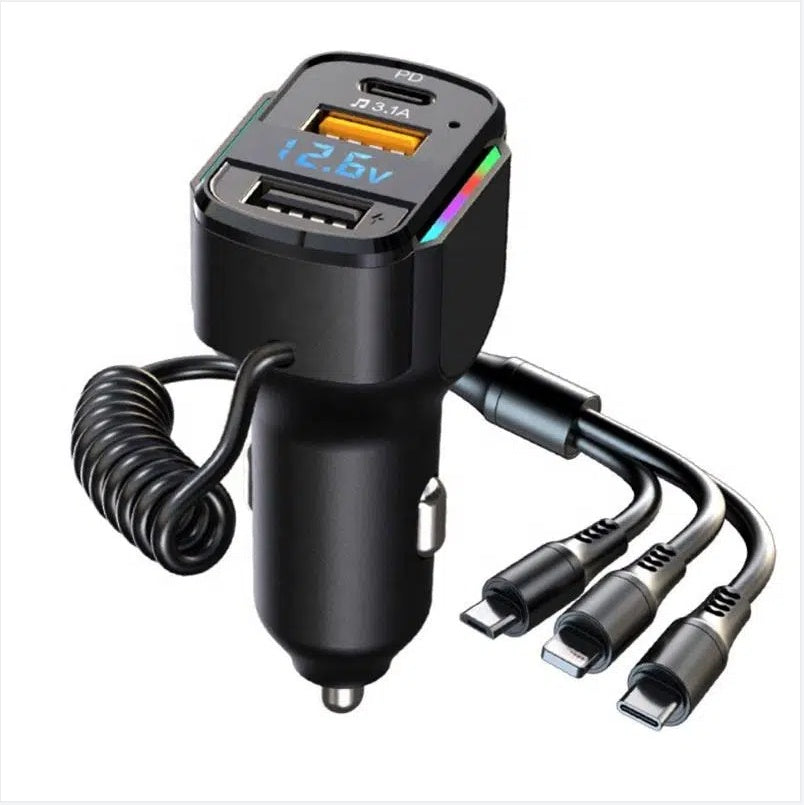 Fashion New 3-in-1 Spring Car Charger