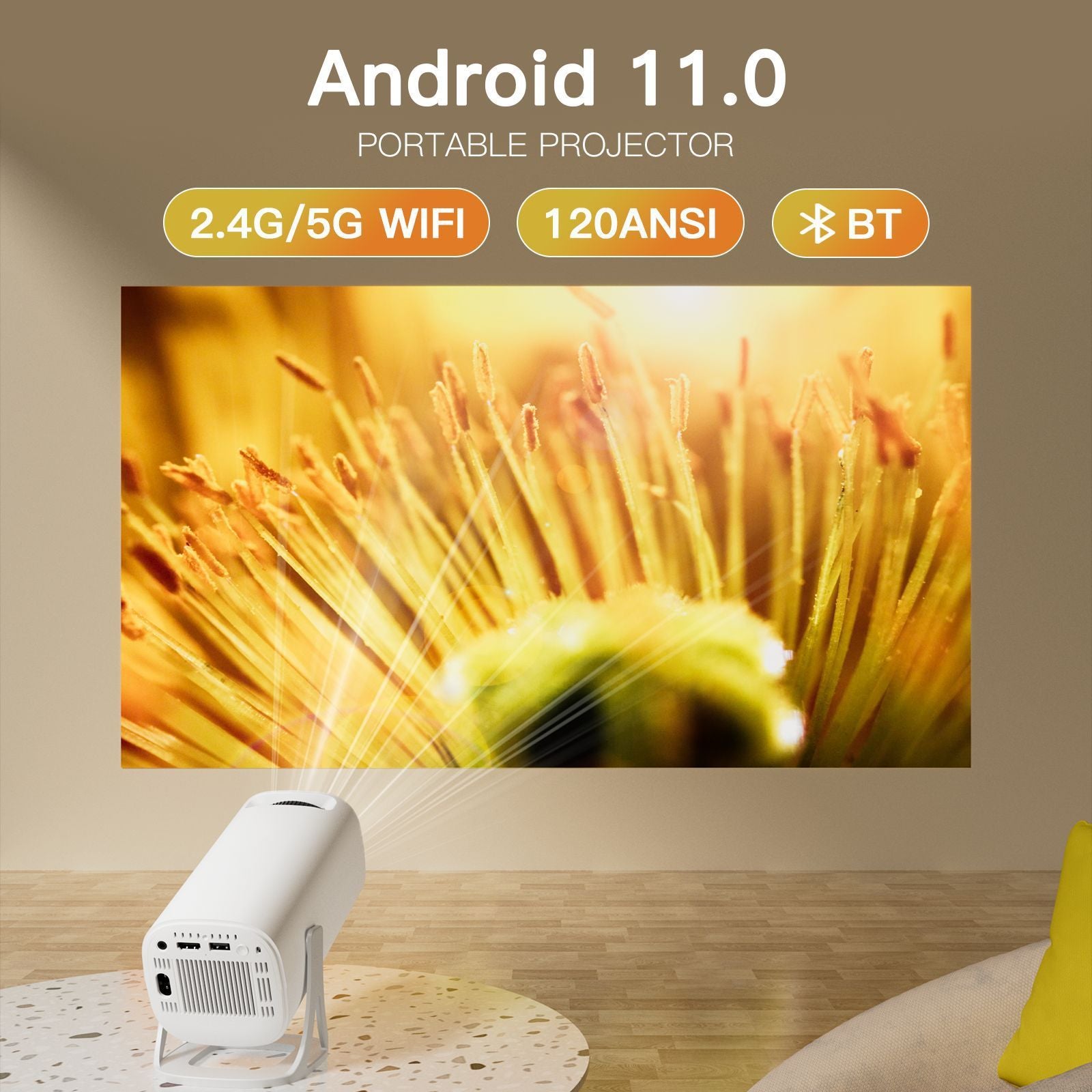 Household Portable Mini Bracket Mobile Phone Projector