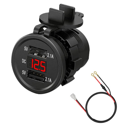 Motorcycle Car Charger Waterproof Fast Charging Cigarette Lighter