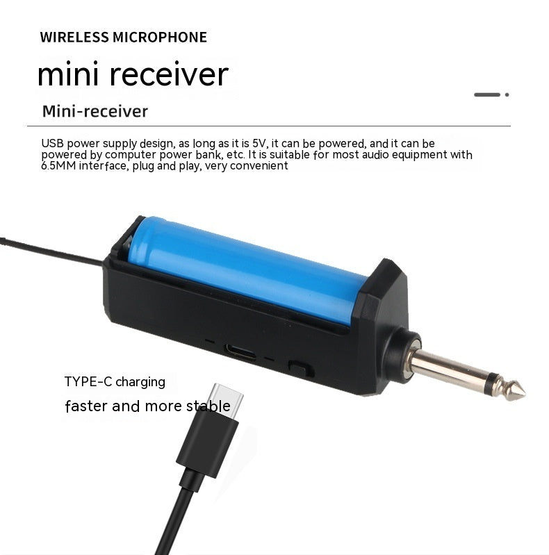 Household Wireless One-drag Two Moving Coil Microphone