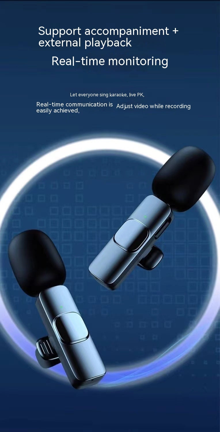 Microphone K8K9 Neckline Clip Live Radio Intelligent Noise Reduction