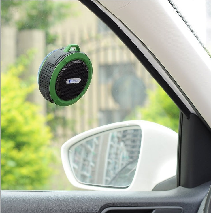 C6 new waterproof suction cup wireless bluetooth speaker three anti-plug card small stereo outdoor portable hands-free call speaker