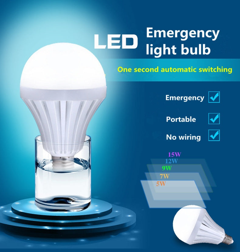 Household led emergency light bulb magic light bulb when it is bright 7W intelligent emergency bulb light energy saving LED bulb