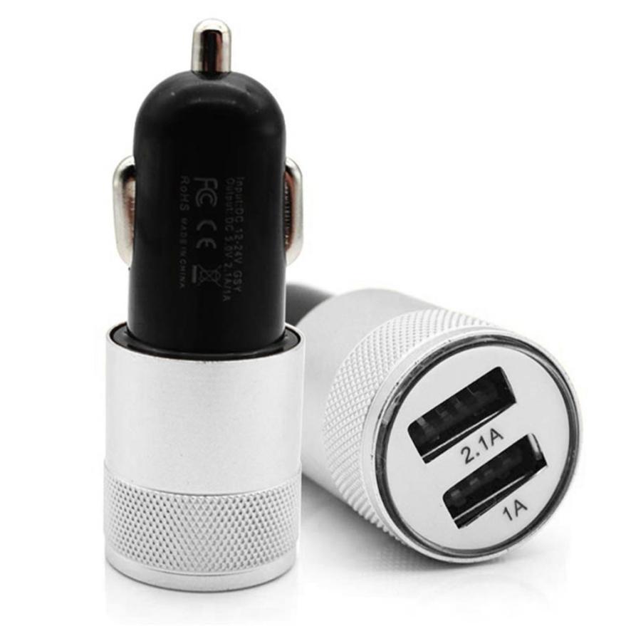 Dual Usb Aluminum Alloy Standard 2.1A Car Charger