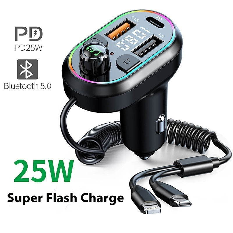 Portable Home Multifunctional One-to-two Car Charger