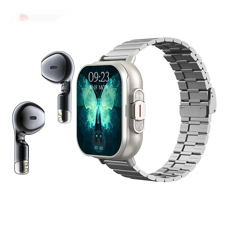 Cross-border New Arrival Smart Watch TWS Bluetooth Headset Two-in-one Heart Rate