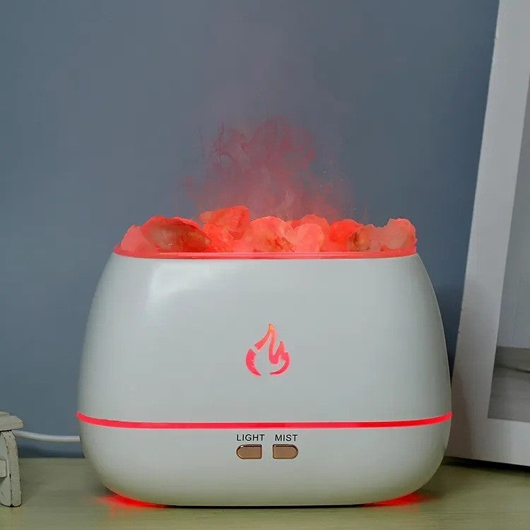 Salt Stone Simulation Flame Aroma Diffuser Heavy Fog