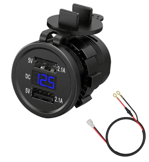 Motorcycle Car Charger Waterproof Fast Charging Cigarette Lighter