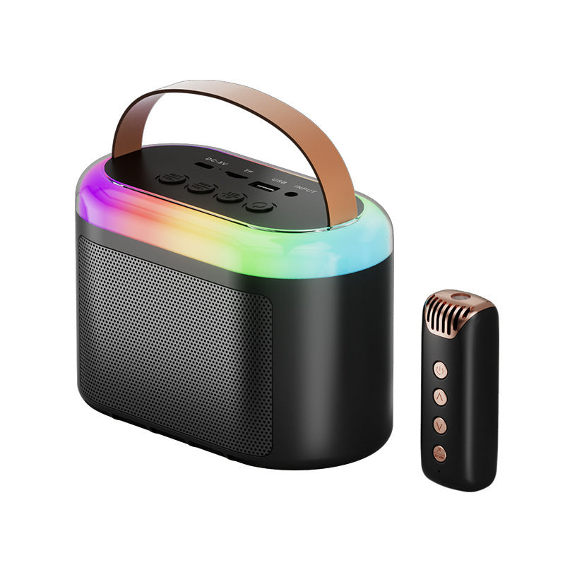 Wireless Bluetooth Speaker Family KTV Colorful Light Microphone