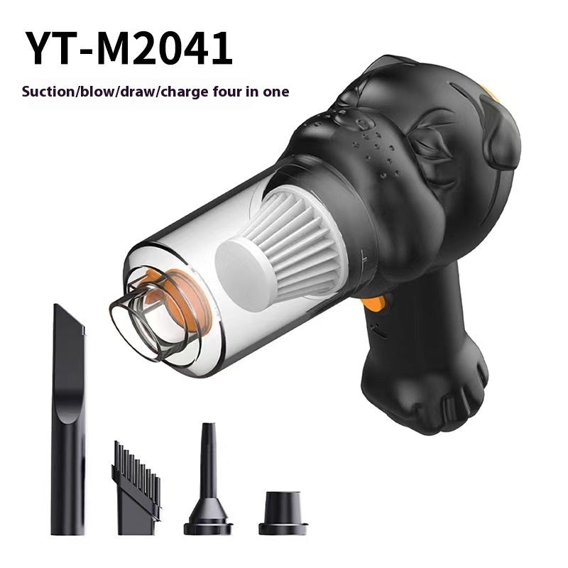 Car Cleaner Car Wireless Charging Suction And Blowing Dual-use