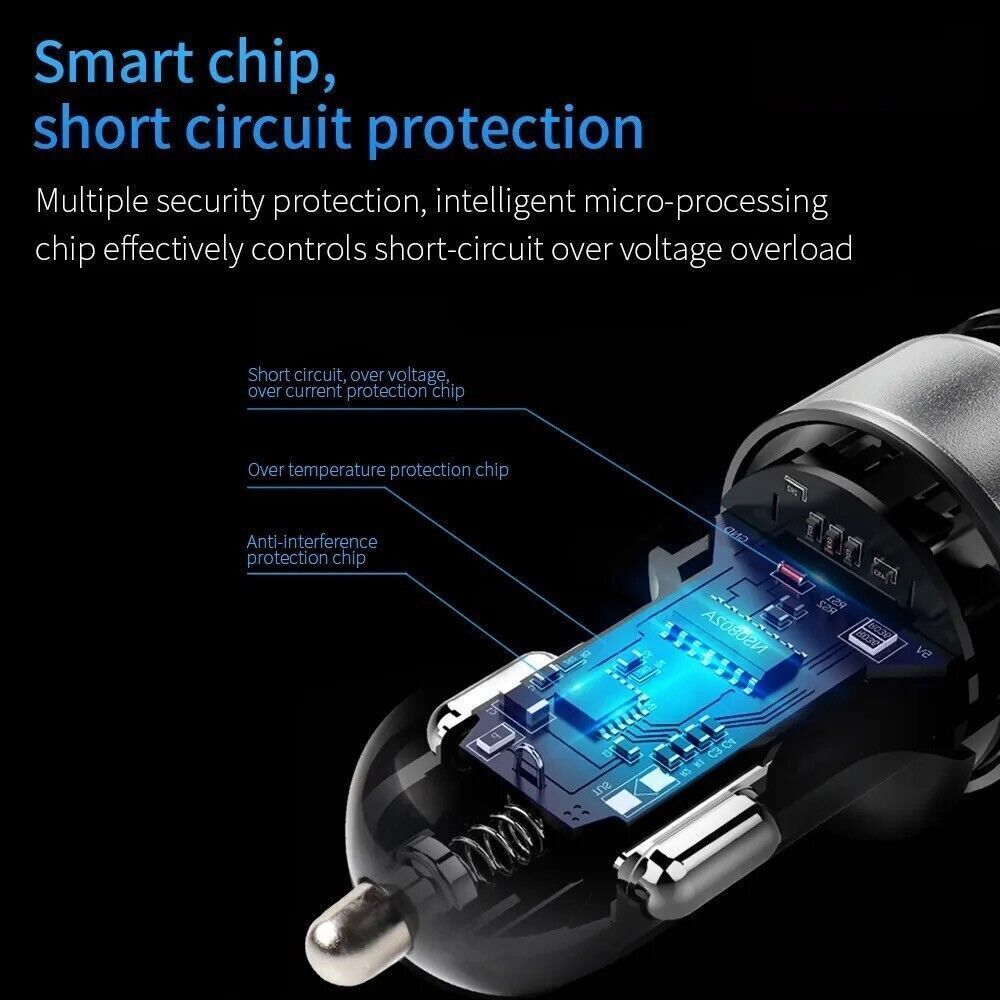 Zigarettenanzunder 2 USB Ladegerat Auto PKW KFZ LKW Adapter Handy Ladestecker DE