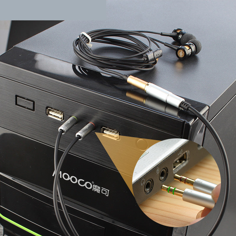 Two-in-one conversion line phone headset microphone