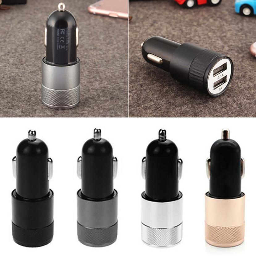 Dual Usb Aluminum Alloy Standard 2.1A Car Charger