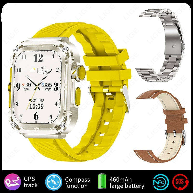 Multifunctional Large Screen Square Health Monitoring Outdoor Smart Watch