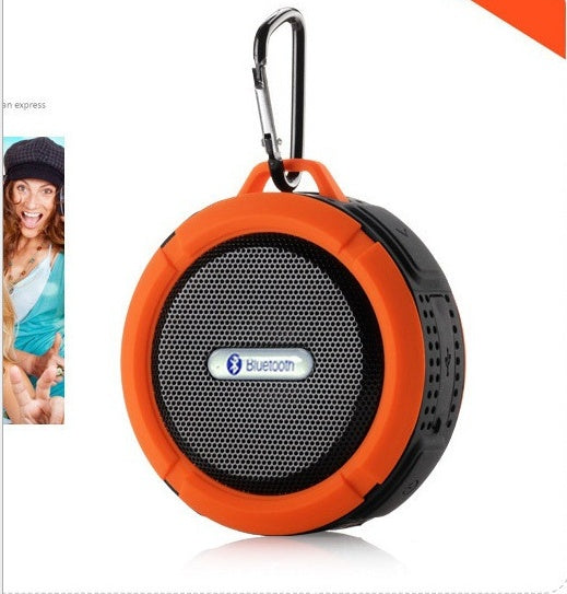 C6 new waterproof suction cup wireless bluetooth speaker three anti-plug card small stereo outdoor portable hands-free call speaker