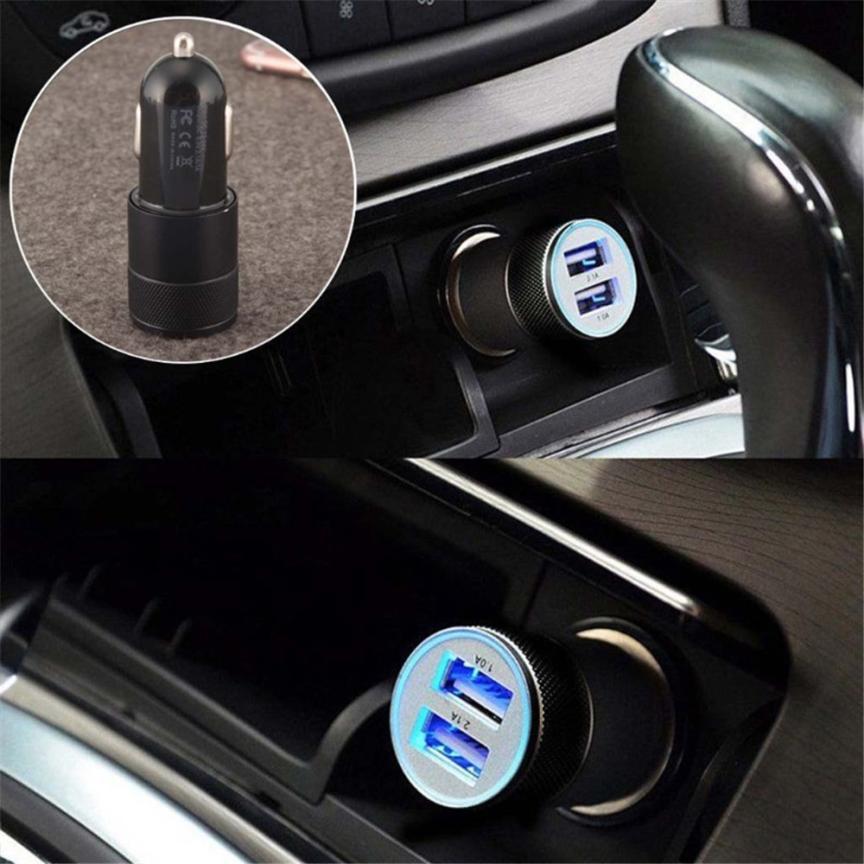 Dual Usb Aluminum Alloy Standard 2.1A Car Charger