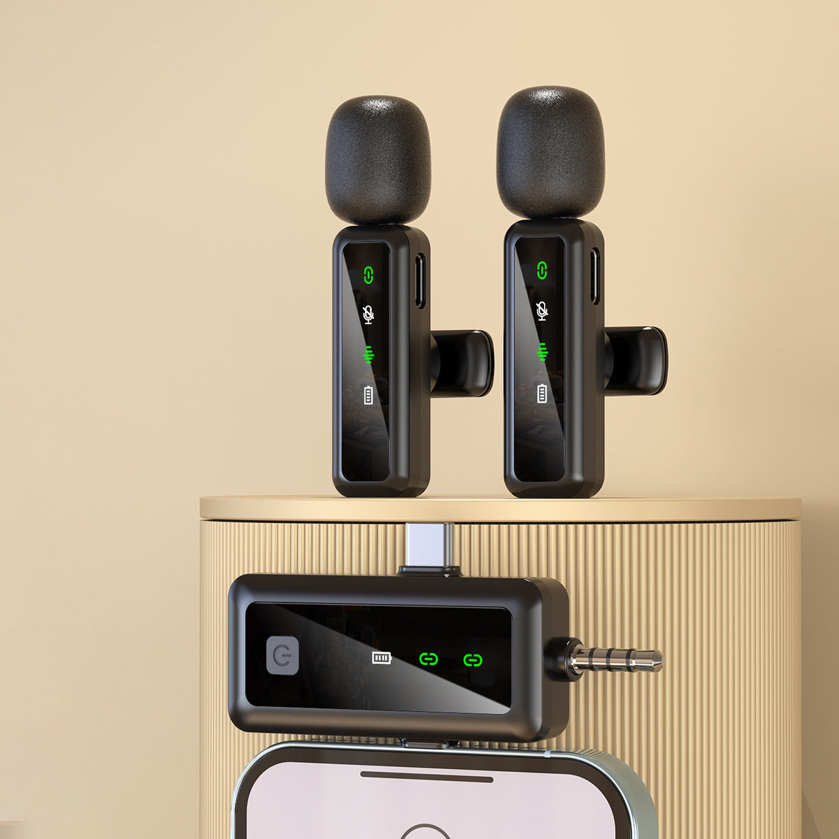 Wireless Collar Clip Microphone H65 Three-in-one Mobile Phone Computer Microphone