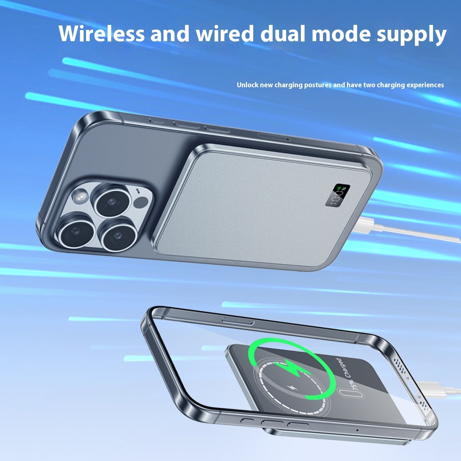 Three-in-one Wireless Magnetic Fast Charge Power Bank