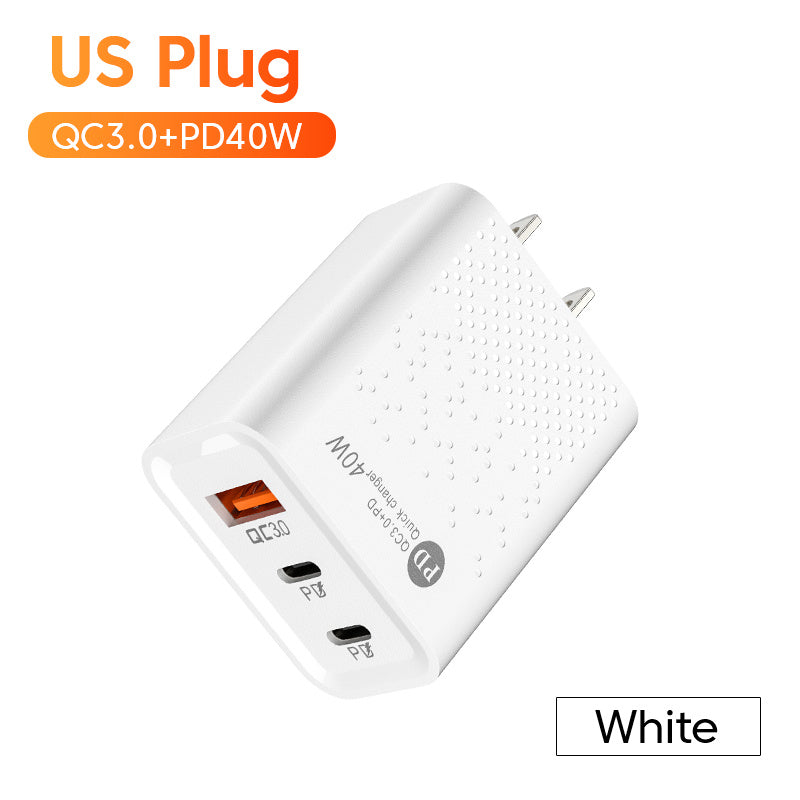 5v2a Charger Dual Pd 40W QC3.0 Fast Charging Head